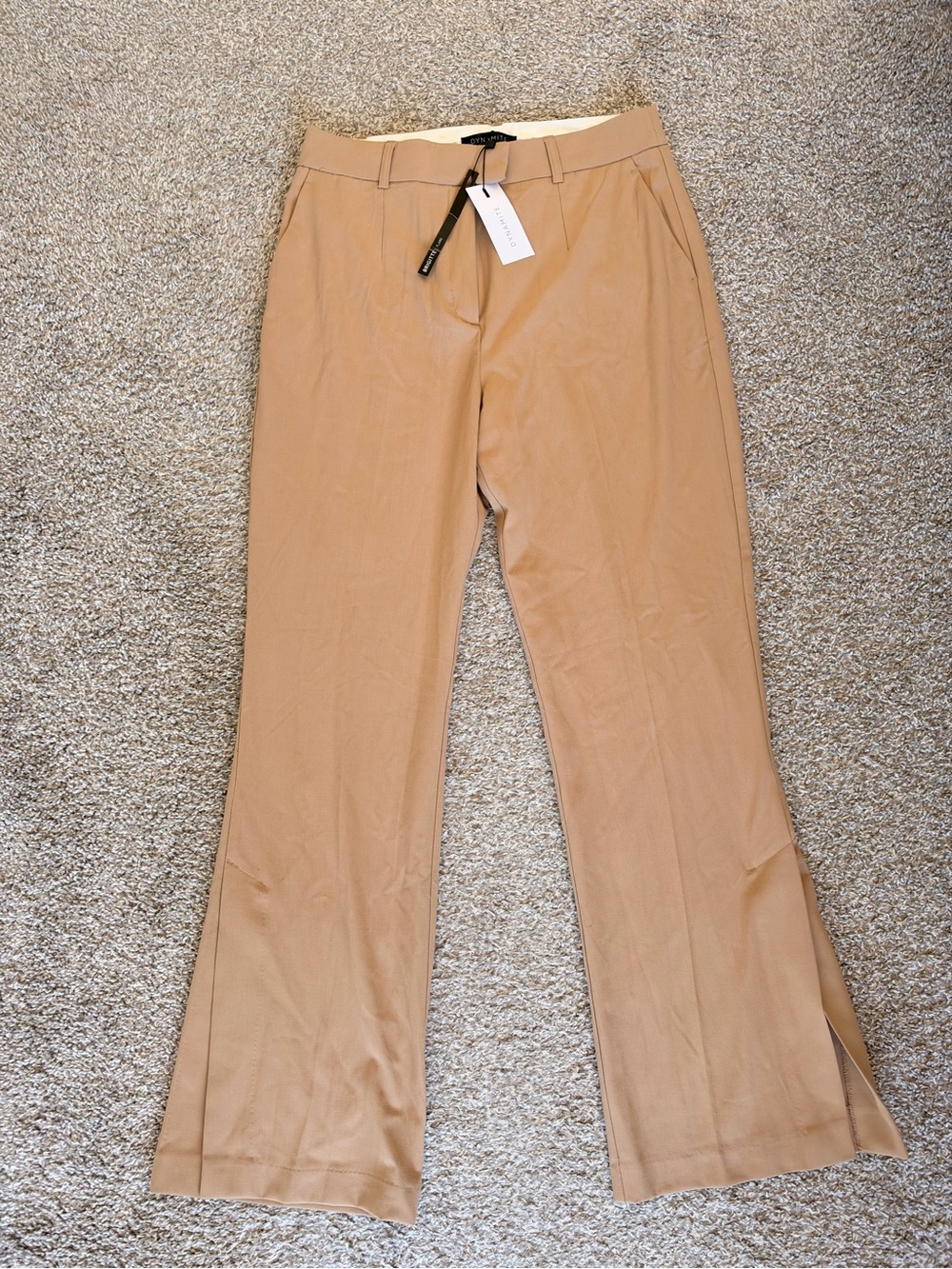 Dynamite Beige Flare Tailored Pants